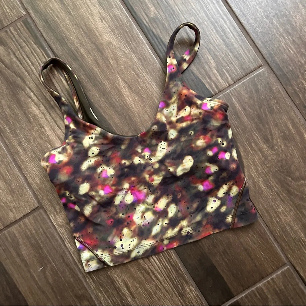 Lululemon Align Tank Top in Soft Focus Splatter Green Multi Sz 4 - Picture 2 of 5